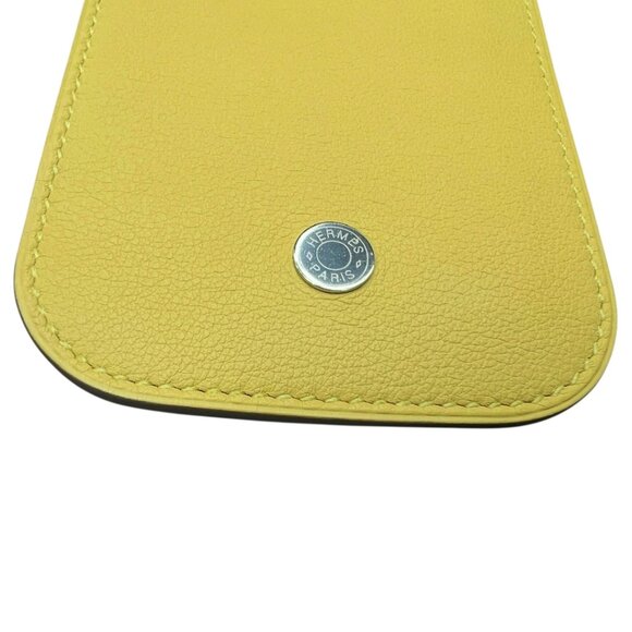 Hermes Swift Chevre Calfskin Lemon Yellow Credit Card Drivers License Wallet - Picture 7 of 10